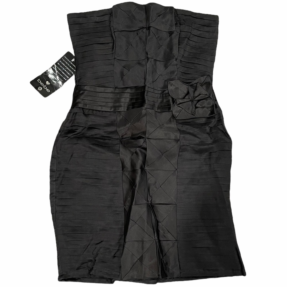 NWT Bebe Strapless Small Peplum Dress